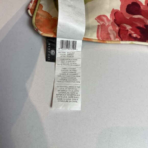 Pink Coral Floral Pillow Covers - Set of 3 - 100% Cotton Zip Closure Fits 20x20 - Picture 4 of 6